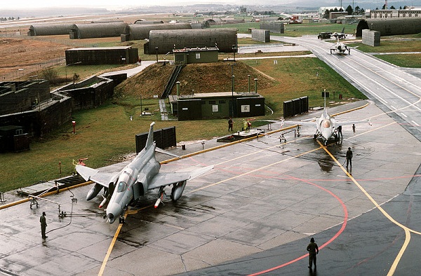  Parte de la Base Aérea Spangdahlem en 1990. 